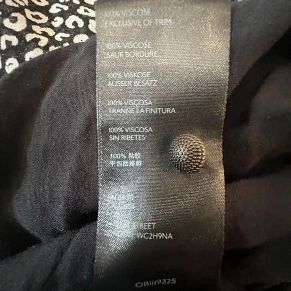 Anthropologie Maeve Women’s Blouson Mini Dress Size Small Black White Geometric - Picture 8 of 8